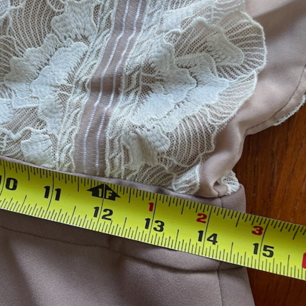 Reiss Sally lace bodice dress in mocha, US Size 8, excellent condition - Picture 3 of 6